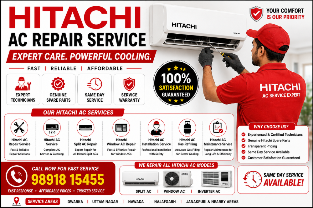 Hitachi AC Repair Service – Professional Hitachi AC Repair, Installation & Maintenance Solutions
