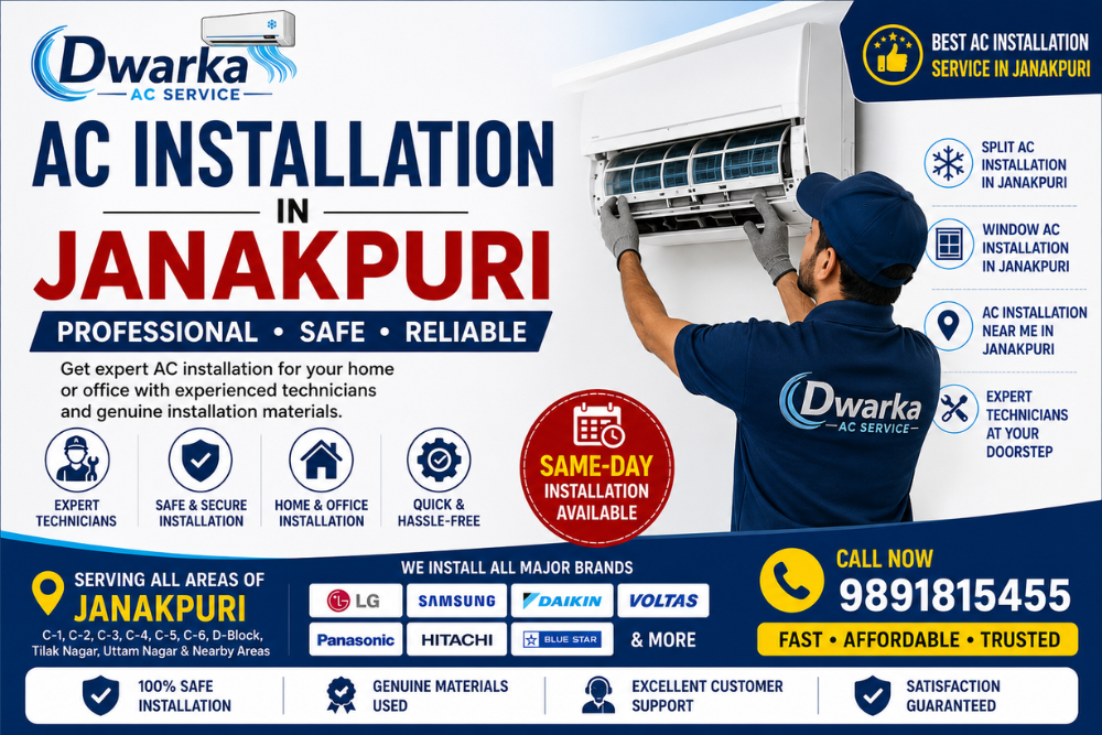 Professional AC Installation Services in Janakpuri