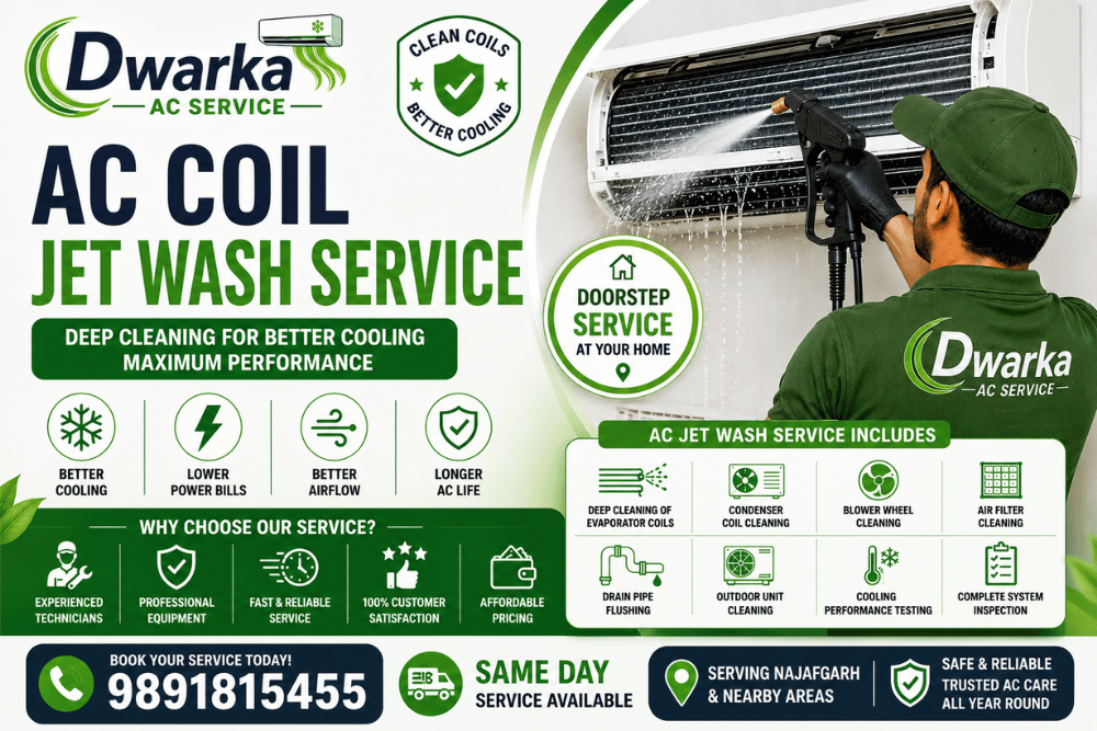 AC Coil Jet Wash Service for Better Cooling
