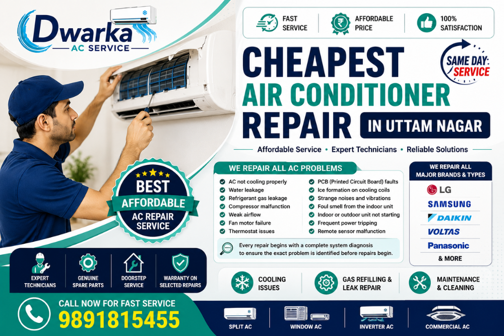 Cheapest Air Conditioner Repair in Uttam Nagar