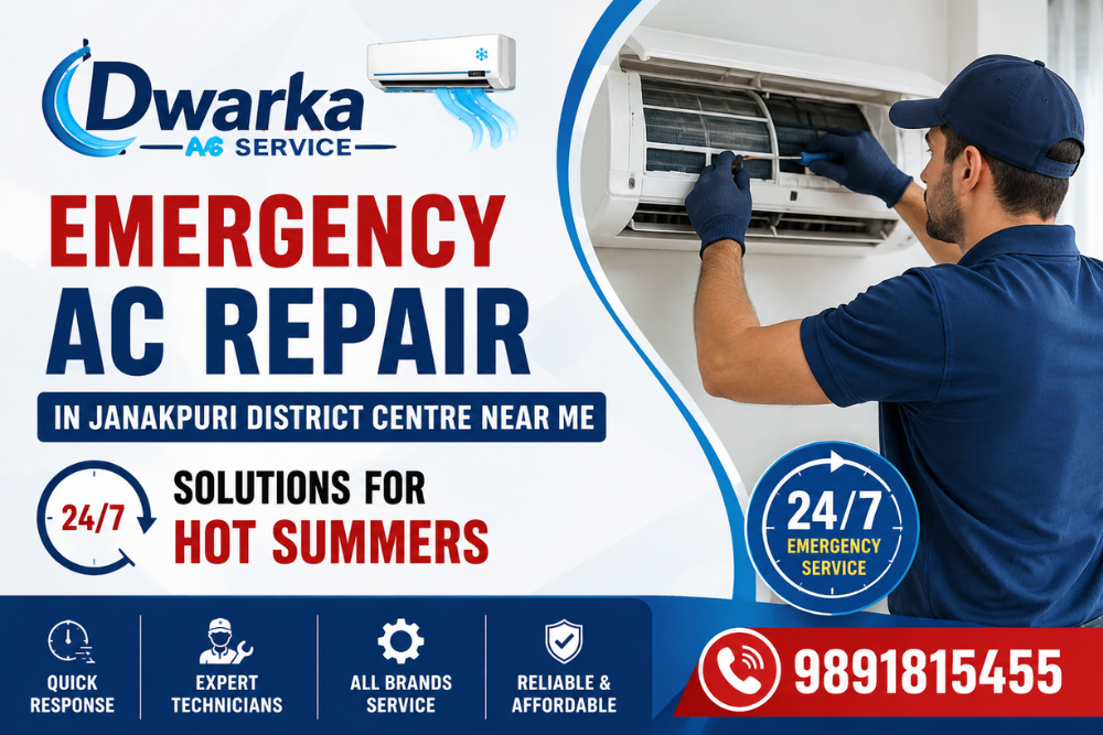 Emergency AC Repair in Janakpuri District Centre Near Me: 24/7 Solutions for Hot Summers